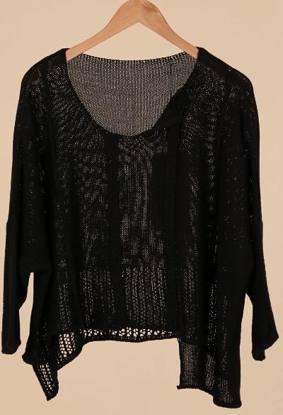 Black lightweight knit