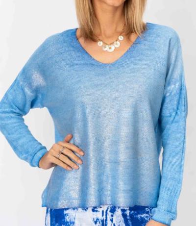 Blue shimmer sweater