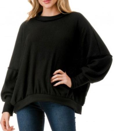 Black oversized top