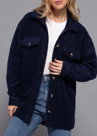 Navy shacket