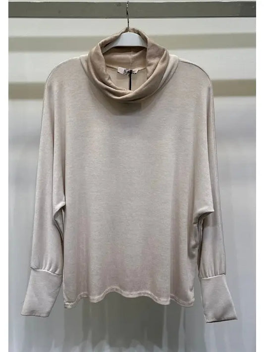 Beige turtleneck
