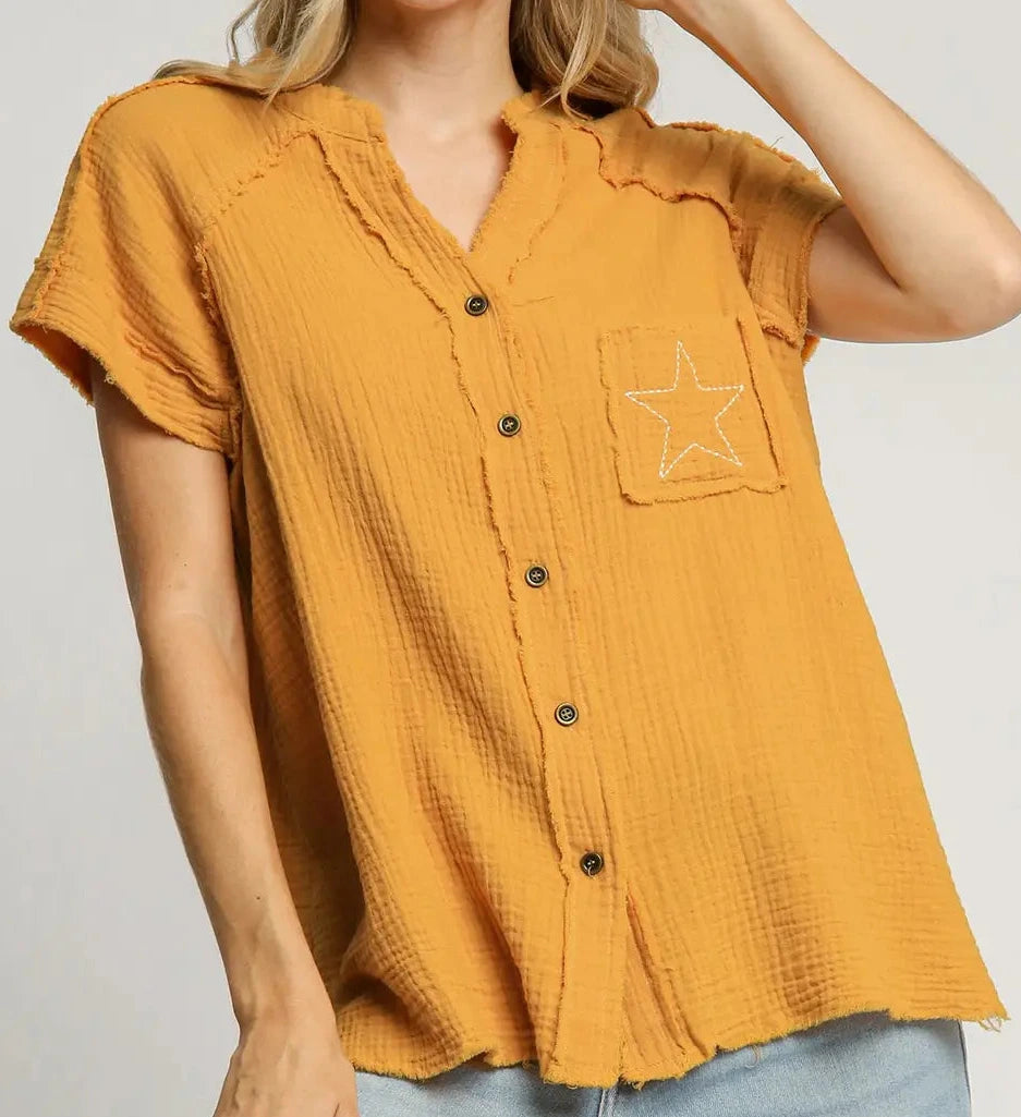 Golden yellow blouse
